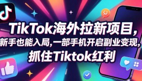 新手也能玩！一部手机借Tc联盟TikTok海外拉新开启副业赚钱，抓住Tiktok红利