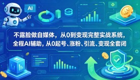 全程AI助力，不露脸自媒体从0到变现完整实战攻略