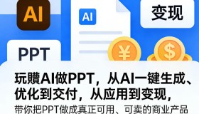 玩转AI，将PPT打造成可盈利商业产品，从制作到变现全攻略（0513更新）