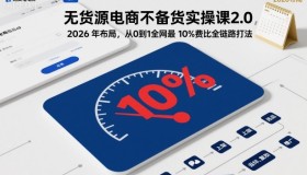 2026年无货源电商不备货实操课2.0：从0到1低至10%费比全链路打法大揭秘【5月19日更新】
