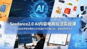 Seedance2.0 AI内容电商实战课：揭秘爆款SOP，批量起号狂揽GMV