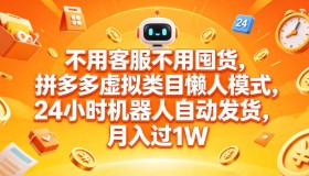 揭秘！拼多多虚拟类目懒人玩法：免客服、零囤货，24小时自动发货月入过万
