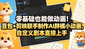 小白也能轻松做动画！豆包与剪映合作打造AI胖橘萌动画，自定义剧本即刻上手