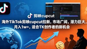 海外TikTok剪映cupcut拉新：市场广袤潜力大，月入过万，TK创作者新机遇