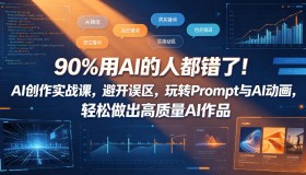 多数人用AI都用错了！AI创作实战课，规避误区，玩转Prompt与AI动画，轻松打造高质量AI作品