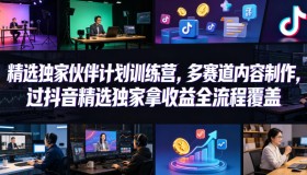 小豁食堂精选独家伙伴营：多赛道内容制作，抖音独家收益全流程揭秘