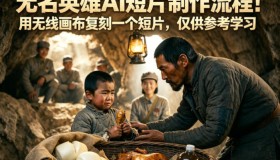 揭秘无名英雄AI短片制作流程：用无线画布复刻短片供学习参考