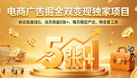 电商广告双变现独家秘籍：协议批量挂G，日赚500+且稳定产出，附全套工具揭秘
