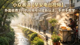揭秘小众【早安电台视频】赛道：399元视频号分成新玩法，全程指导