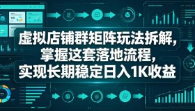 揭秘！掌握虚拟店铺群矩阵玩法落地流程，实现长期日入 1K 稳定收益