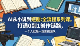AI助力：从小说到短剧全流程课程，一人开启影视创作新纪元