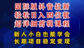 揭秘国际版抖音拉新等多玩法，长期项目轻松日入四位数！
