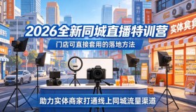 2026同城直播特训营：实体商家打通线上同城流量的实用落地法