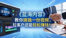 （18301期）做视频竞争太激烈？《蓝海内容》助你打造独特视频，轻松拉客赚钱！