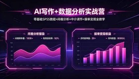 （18311期）AI写作与数据分析实战营：零基础学SPSS、问卷分析、中介调节，轻松接单变现