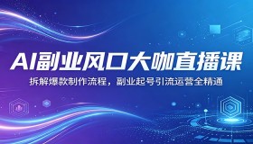 AI副业直播课揭秘：爆款制作流程大拆解，副业起号引流运营全掌握