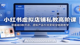 小红书虚拟店铺私教高阶课程：0基础0粉开启开店之路，虚拟产品引流变现全程教学