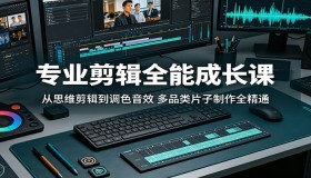 剪辑全能成长秘籍：从思维塑造到调色音效，多类型片子制作全掌握