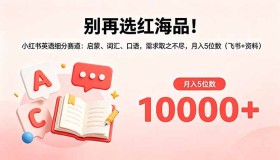（18410期）别碰红海品类！小红书英语细分领域：启蒙、词汇、口语需求无穷，月入五万不是梦（飞书+资料）