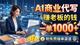（18444期）利用AI商业代写，一单轻松赚1000+，免费接单渠道大公开