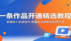 一条作品开通精选秘籍：掌握实操核心技术，批量起号接单变现双丰收