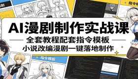 AI漫剧制作实战教程：全套指令模板助力小说改漫剧轻松落地
