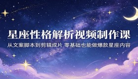 零基础也能打造爆款星座内容！星座性格解析视频制作课全揭秘
