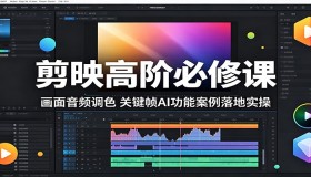 剪映高阶实操课：画面音频调色及关键帧AI功能实战落地