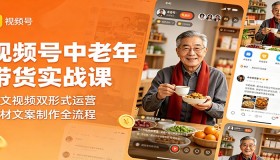 视频号中老年带货实战秘籍：图文视频双模式运营，选材文案制作全流程揭秘