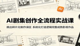 AI剧集创作实战课：摆脱碎片化制作，系统打造逻辑完备影视作品