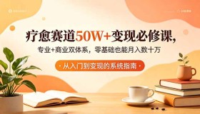 18523期疗愈赛道变现必修课：专业与商业双体系，零基础也能月入数十万