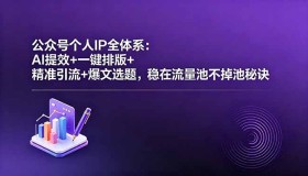 （18528期）揭秘公众号个人IP全体系：AI提效、一键排版、精准引流与爆文选题，流量池稳如泰山的秘诀