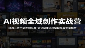 AI视频全域创作实战营：掌握三大热门视频品类，简化流程实现高效批量视频产出