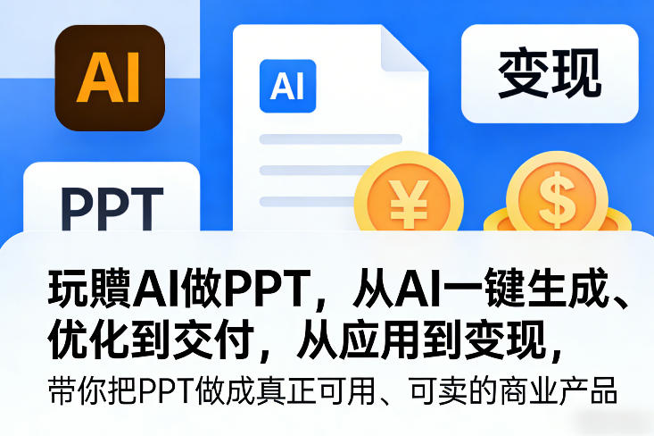 玩转 AI，将 PPT 打造成可变现商业产品，从生成到变现一步到位（更新 0513）