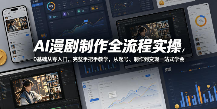 零基础入门 AI 漫剧制作，一站式学会起号、制作与变现