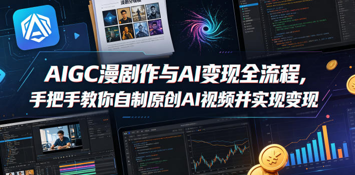 揭秘 AIGC 漫剧创作与 AI 变现全流程：自制原创 AI 视频轻松变现