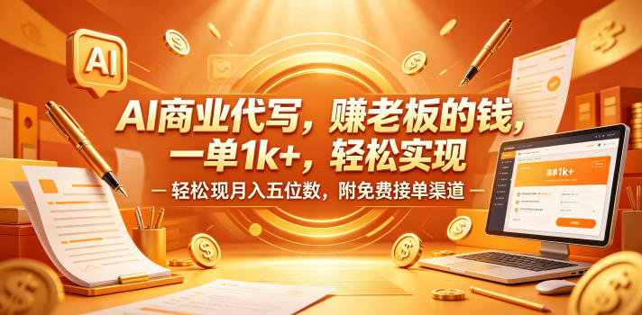 揭秘 AI 商业代写：一单轻松赚 1k+，月入五位数不是梦，附免费接单渠道