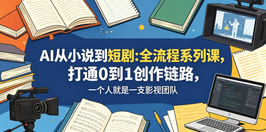 AI 助力：从小说到短剧全流程课程，一人开启影视创作新纪元