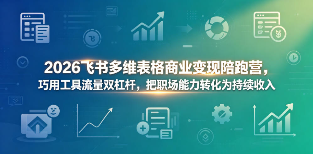 2026 飞书多维表格变现营:借工具流量杠杆,将职场能力转化为稳定收入 2026 飞书多维表格变现营:借工具流量杠杆,将职场能力转化为稳定收入