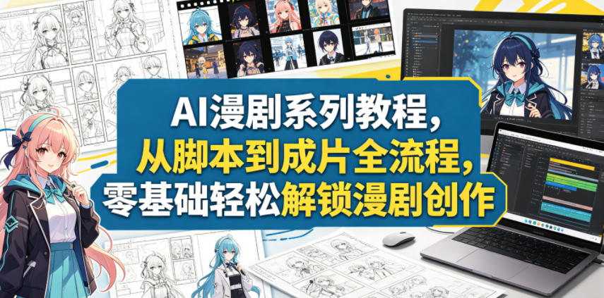 零基础也能行!AI 漫剧从脚本到成片全流程教程大揭秘 零基础也能行!AI 漫剧从脚本到成片全流程教程大揭秘