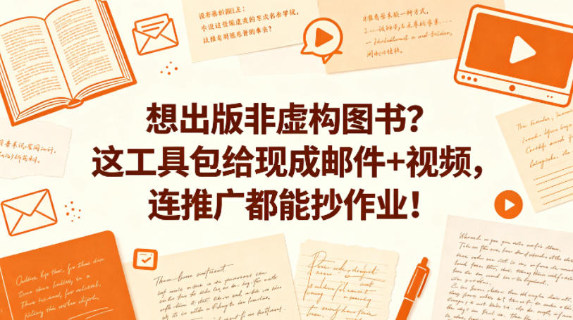 想出版非虚构图书？这套工具包提供现成邮件和视频，推广直接“抄作业”！【原创双语字幕】