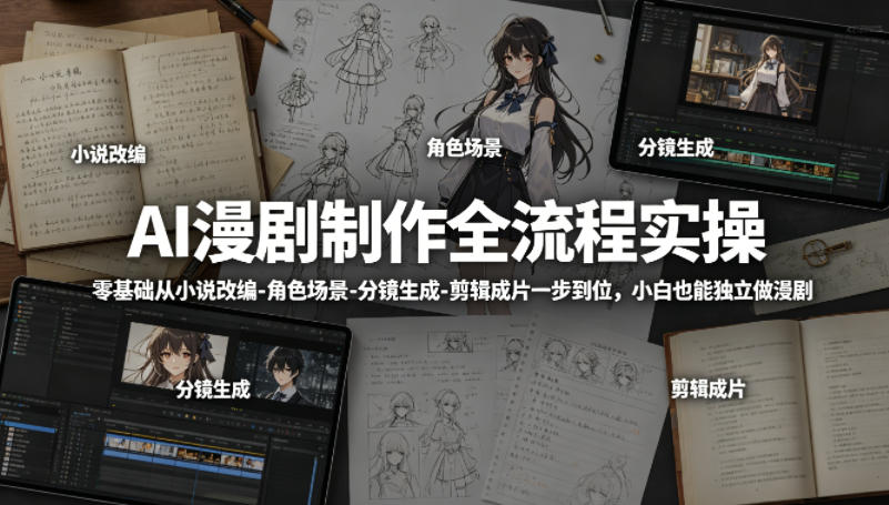 零基础小白也能上手!AI 漫剧制作全流程实操揭秘 零基础小白也能上手!AI 漫剧制作全流程实操揭秘