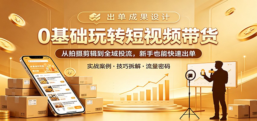 零基础轻松掌握短视频带货:从拍摄剪辑到全域推广,新手也能迅速出单 零基础轻松掌握短视频带货:从拍摄剪辑到全域推广,新手也能迅速出单