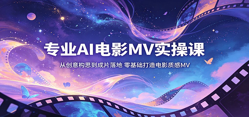 零基础也能行！专业 AI 电影 MV 实操课，从构思到成片全揭秘