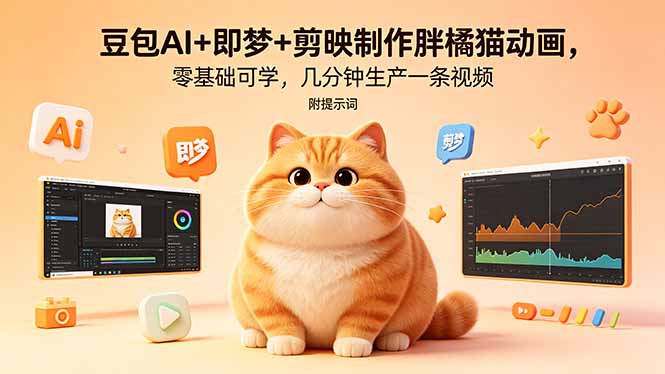 (18431 期)零基础速学!用豆包 AI、即梦与剪映打造胖橘猫动画,附提示词 (18431 期)零基础速学!用豆包 AI、即梦与剪映打造胖橘猫动画,附提示词