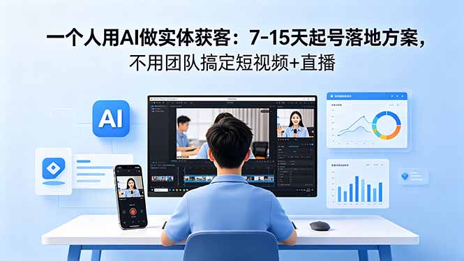 (18432 期)单人借助 AI 实现实体获客:7 - 15 天起号落地攻略,无需团队玩转短视频与直播 (18432 期)单人借助 AI 实现实体获客:7 - 15 天起号落地攻略,无需团队玩转短视频与直播