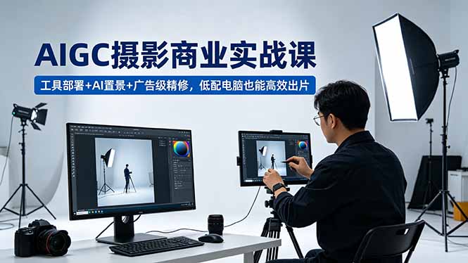 18434 期 AIGC 摄影实战课：工具部署、AI 置景与精修，低配电脑也能高效出片