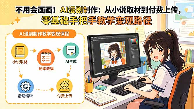 (18439 期)零基础小白的 AI 漫剧变现秘籍:从小说取材到付费上传全流程教学 (18439 期)零基础小白的 AI 漫剧变现秘籍:从小说取材到付费上传全流程教学