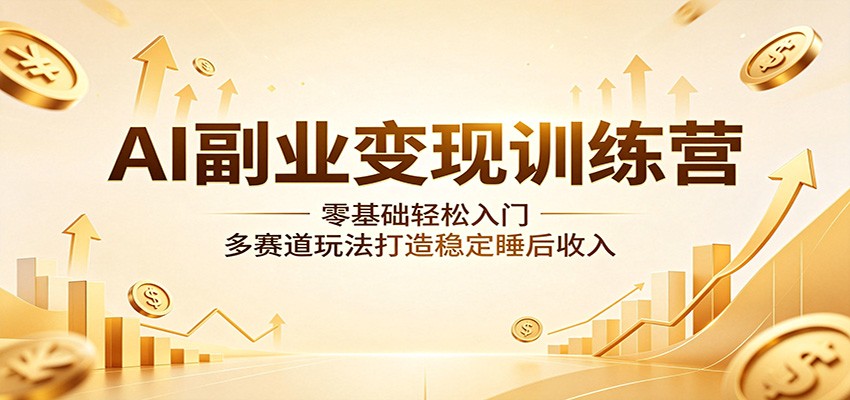 AI 副业变现特训营：零起点轻松上手，多途径玩法构建稳定被动收入