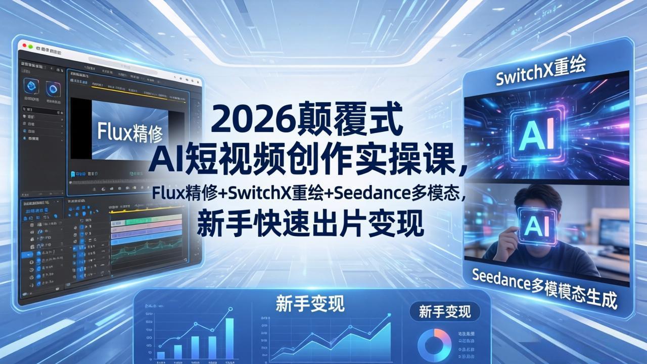 2026 年 5 月更新!18449 期颠覆式 AI 短视频创作课,新手速学变现 2026 年 5 月更新!18449 期颠覆式 AI 短视频创作课,新手速学变现